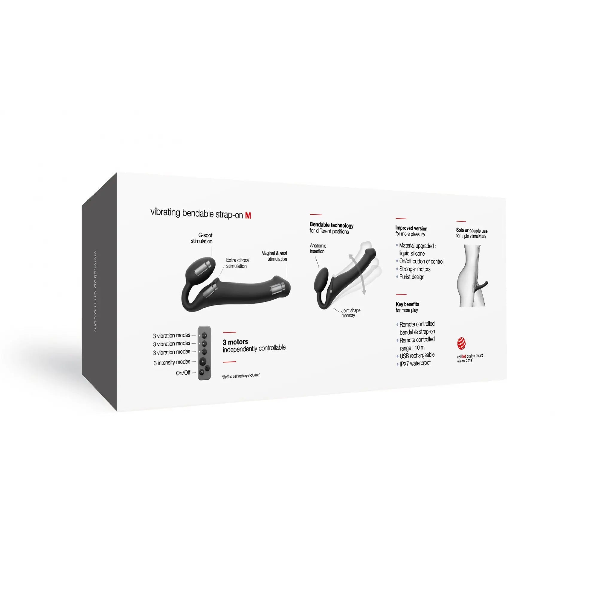 Strap-On-Me Vibe Medium - Black Strap-On-Me