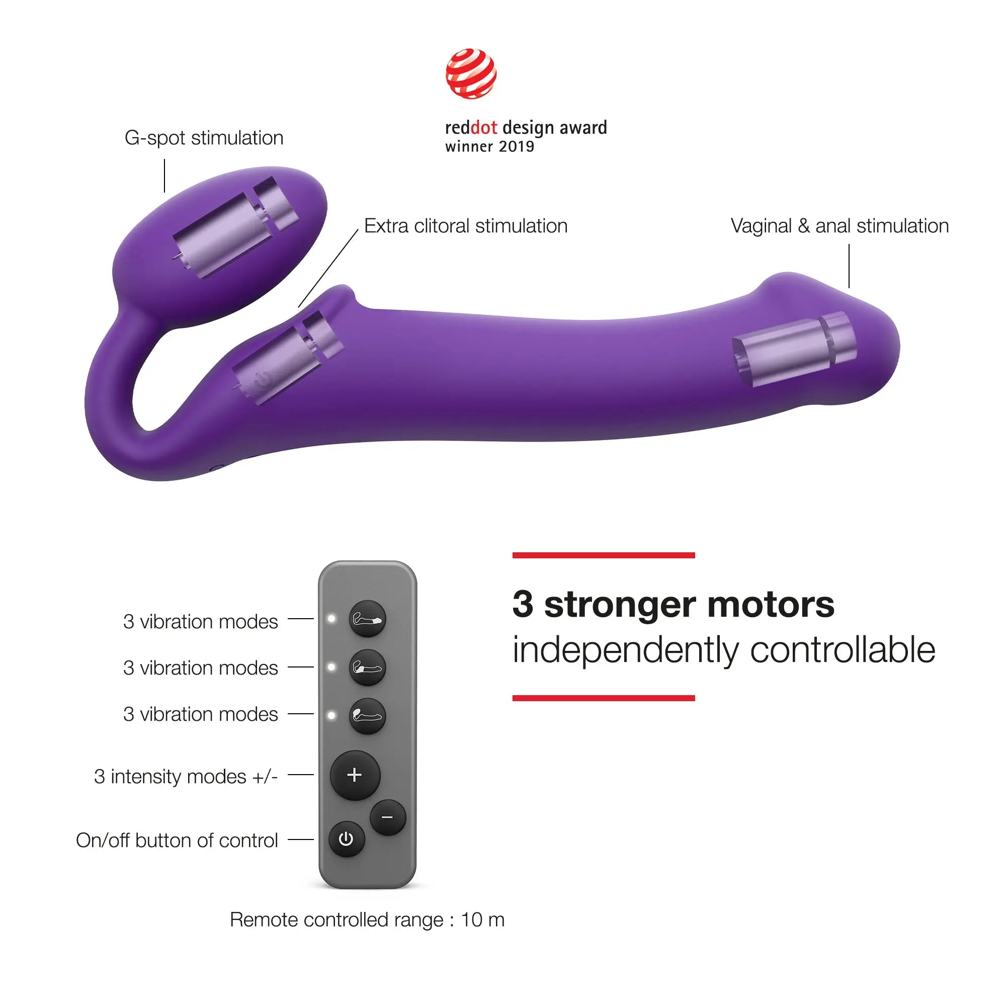 Strap-On-Me Vibe Medium - Purple Strap-On-Me