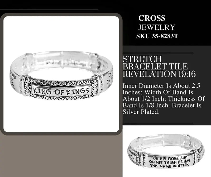 Stretch Bracelet Tile Revelation 19:16 Dicksons Inc