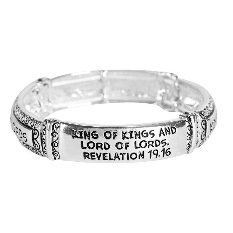 Stretch Bracelet Tile Revelation 19:16 Dicksons Inc