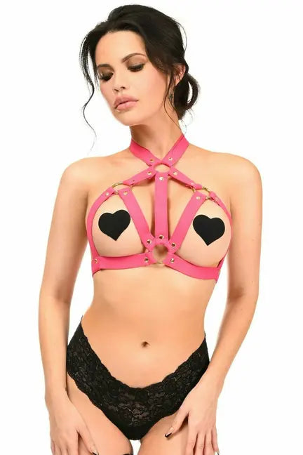Stretchy Body Harness with Hardware Daisy Corsets