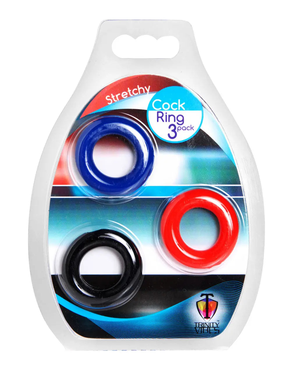 Stretchy Cock Ring 3 Pack XR Brands Trinity Vibes