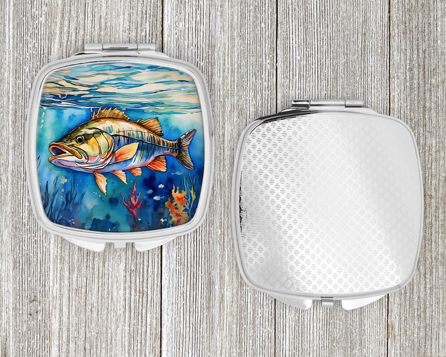 Striped Bass Compact Mirror Caroline's Treasures