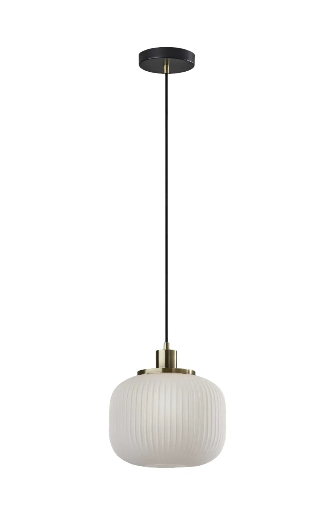 Striped Glass Glow Metal Pendant - GreatEagleInc