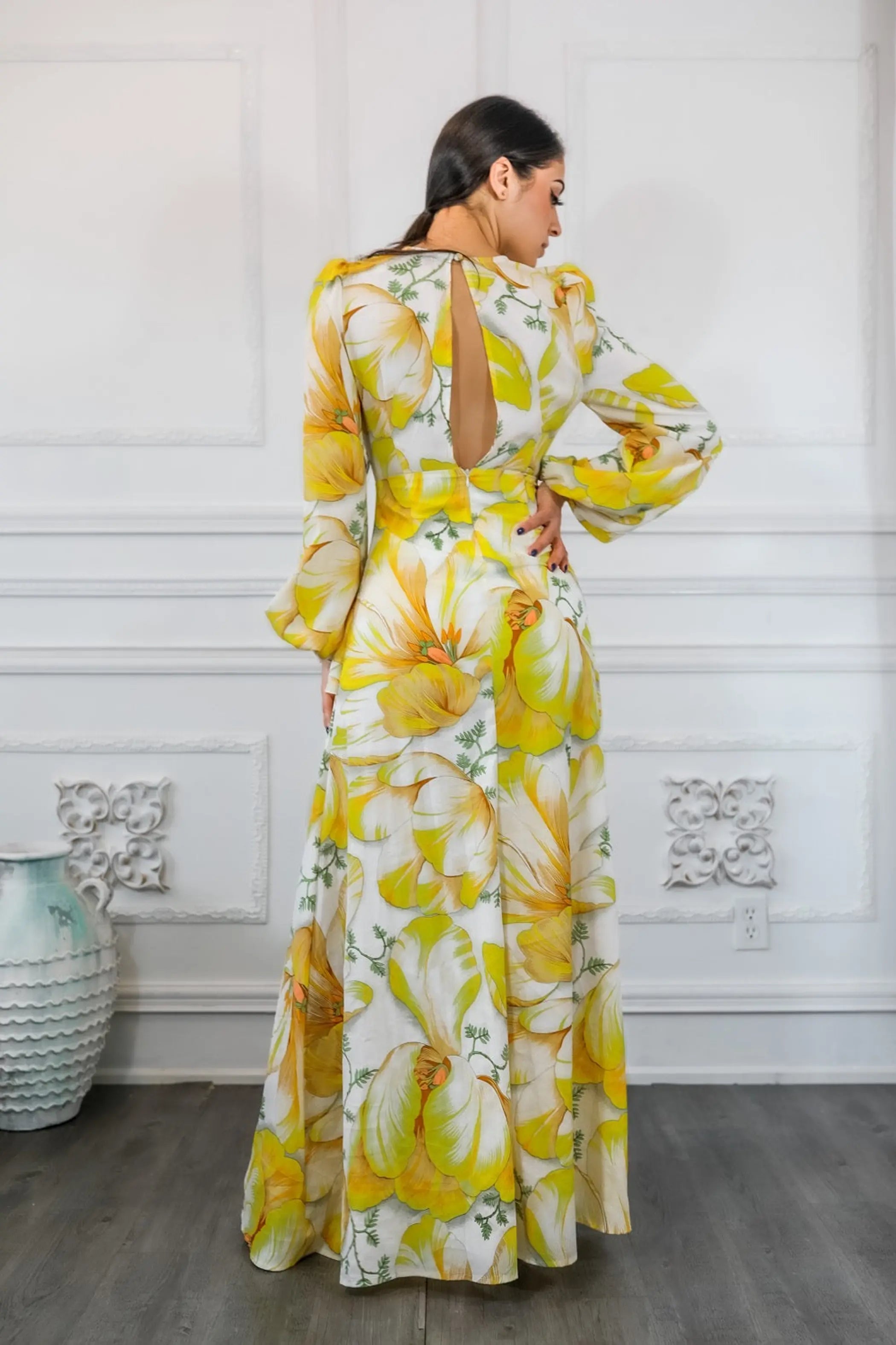 Stunning Ruffle Floral Maxi Dress SurelyMine