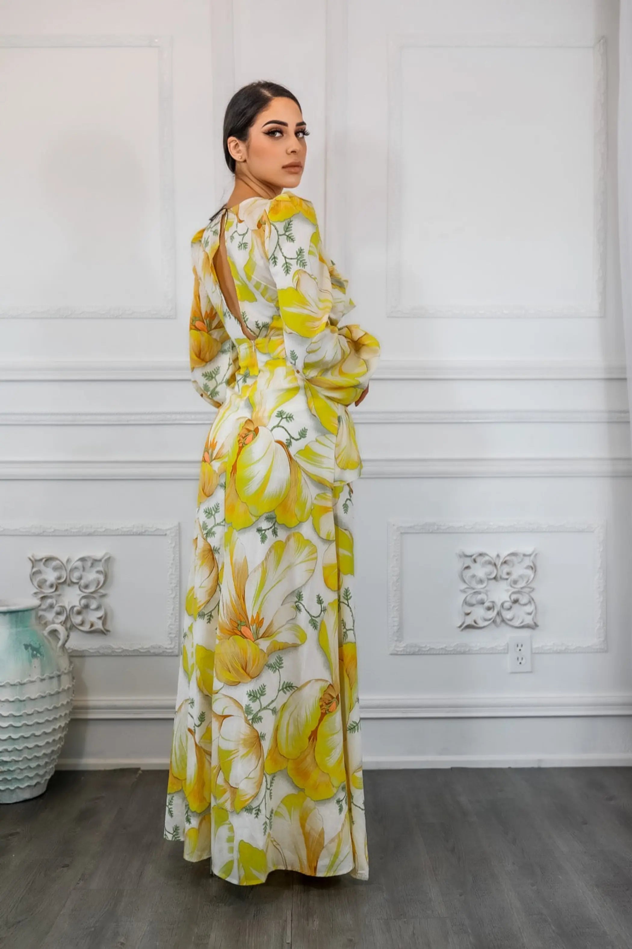 Stunning Ruffle Floral Maxi Dress SurelyMine