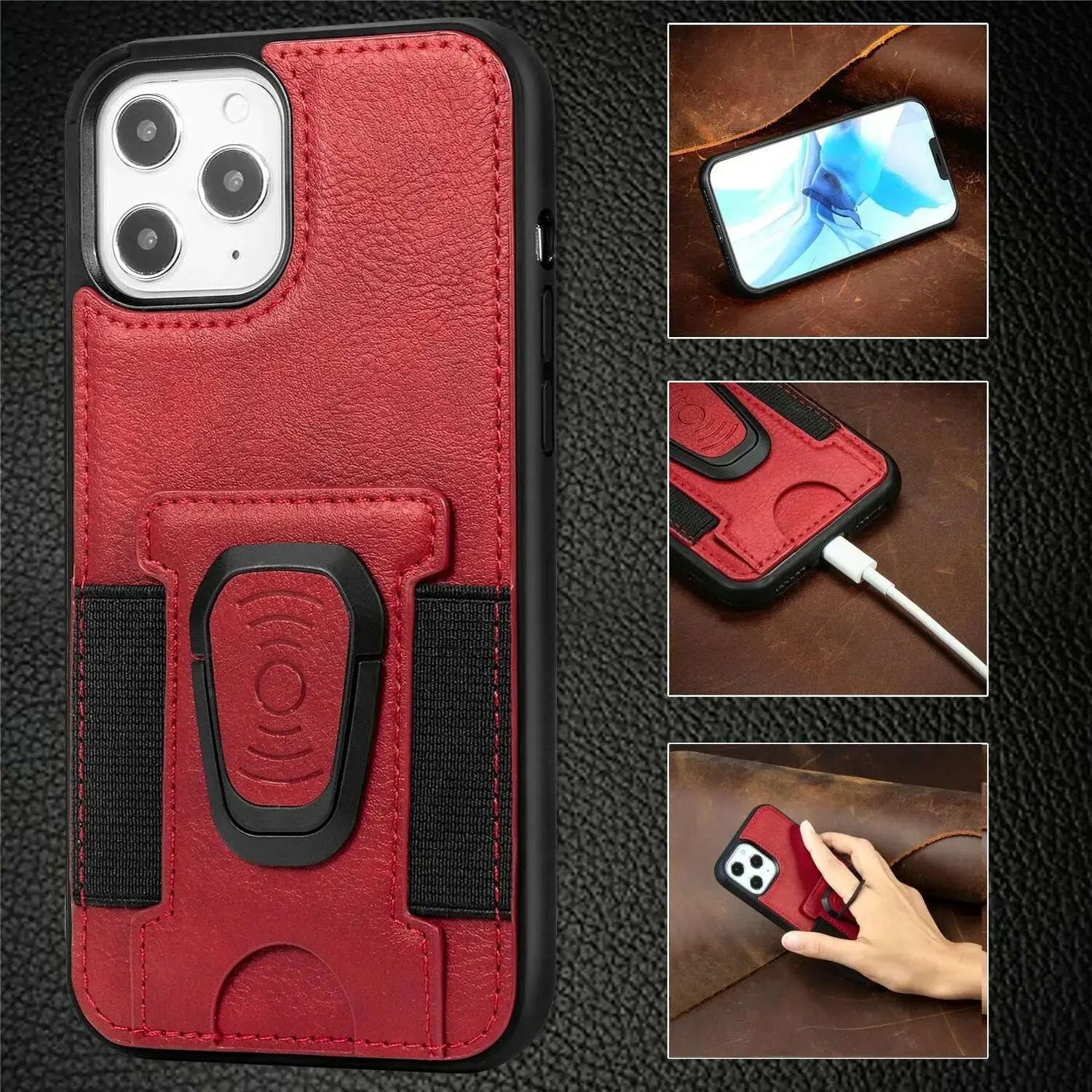 Suitable-for-iphone12-mobile-phone-case-magnetic-suction-car-multi-card-ring-bracket-four-corner-all-inclusive-iphone-protective-cover-GreatEagleInc-334209123