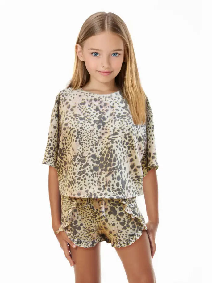 Summer Chillin Boxy Top & Wrap Shorts Set Little Mass
