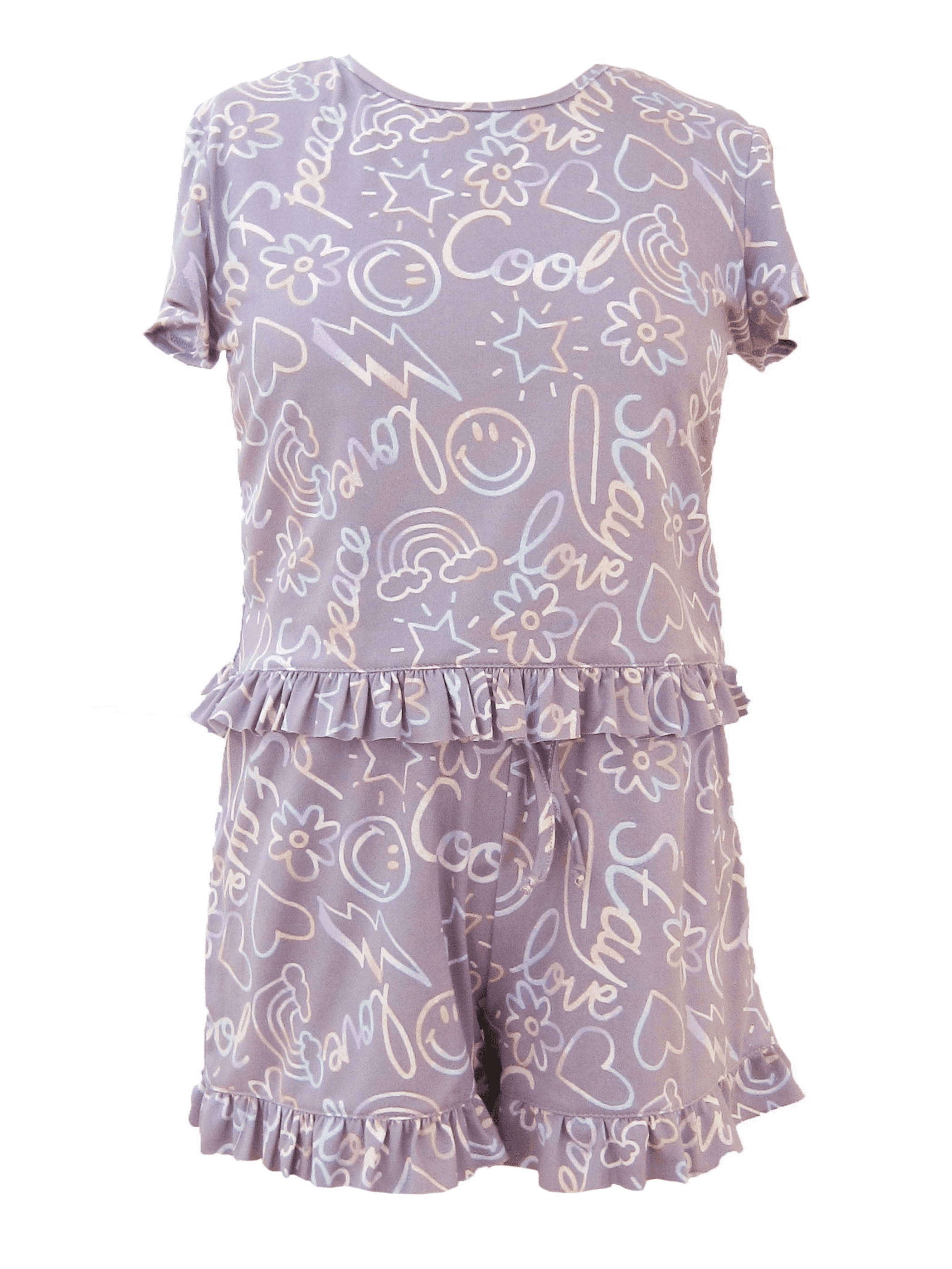 Summer Chillin Top and Ruffle Shorts Set Tru Luv