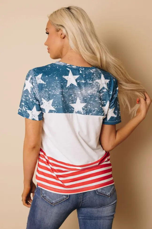 Summer Fever Stars and Striped Tee Stay Warm in Style