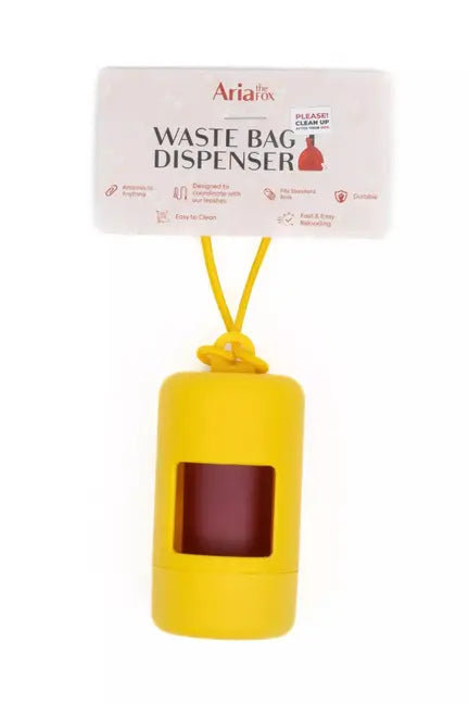 Sun Kissed Yellow Waste Bag Dispenser Aria the Fox