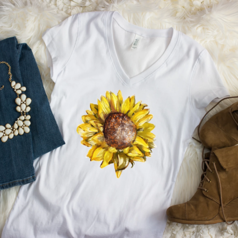 Sunflower Watercolor Shirt Dream Team Designs
