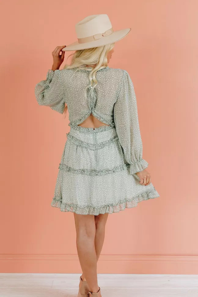 Sunny Days Ruffle Dress Stay Warm in Style