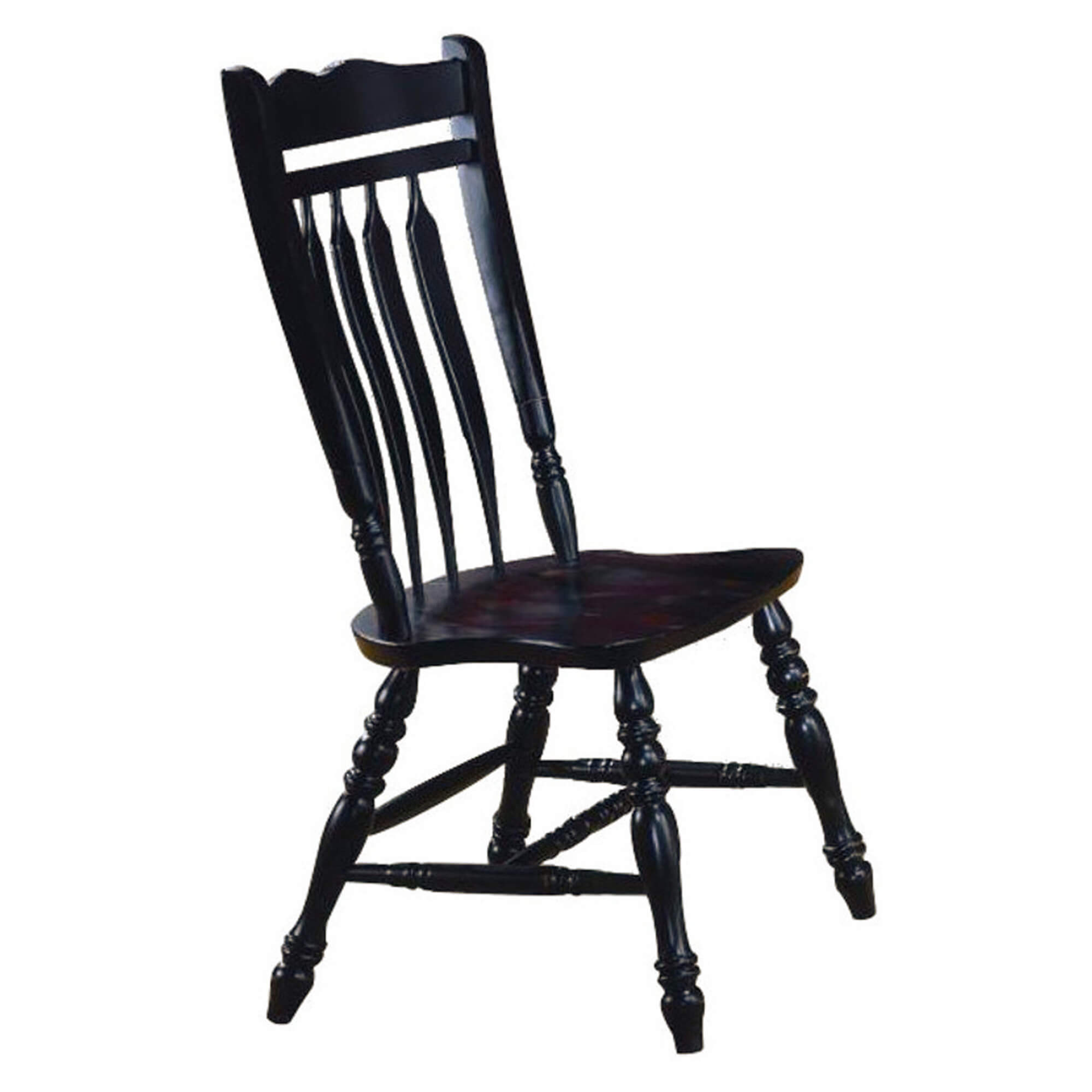 Sunset Trading Black Cherry Selections Aspen Dining Chair | Antique Black | Set of 2  | Fully Assembled Sunset Trading