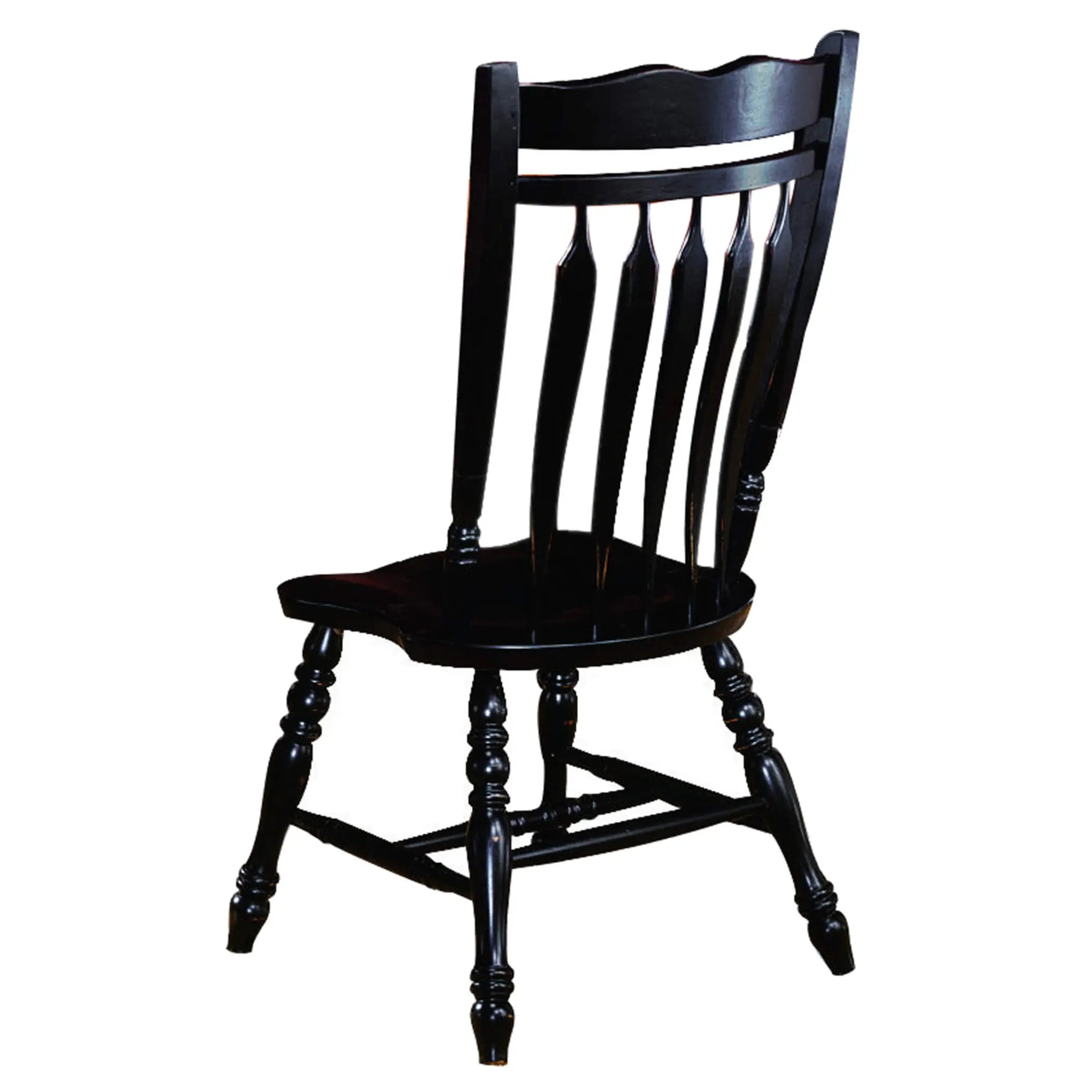 Sunset Trading Black Cherry Selections Aspen Dining Chair | Antique Black | Set of 2  | Fully Assembled Sunset Trading