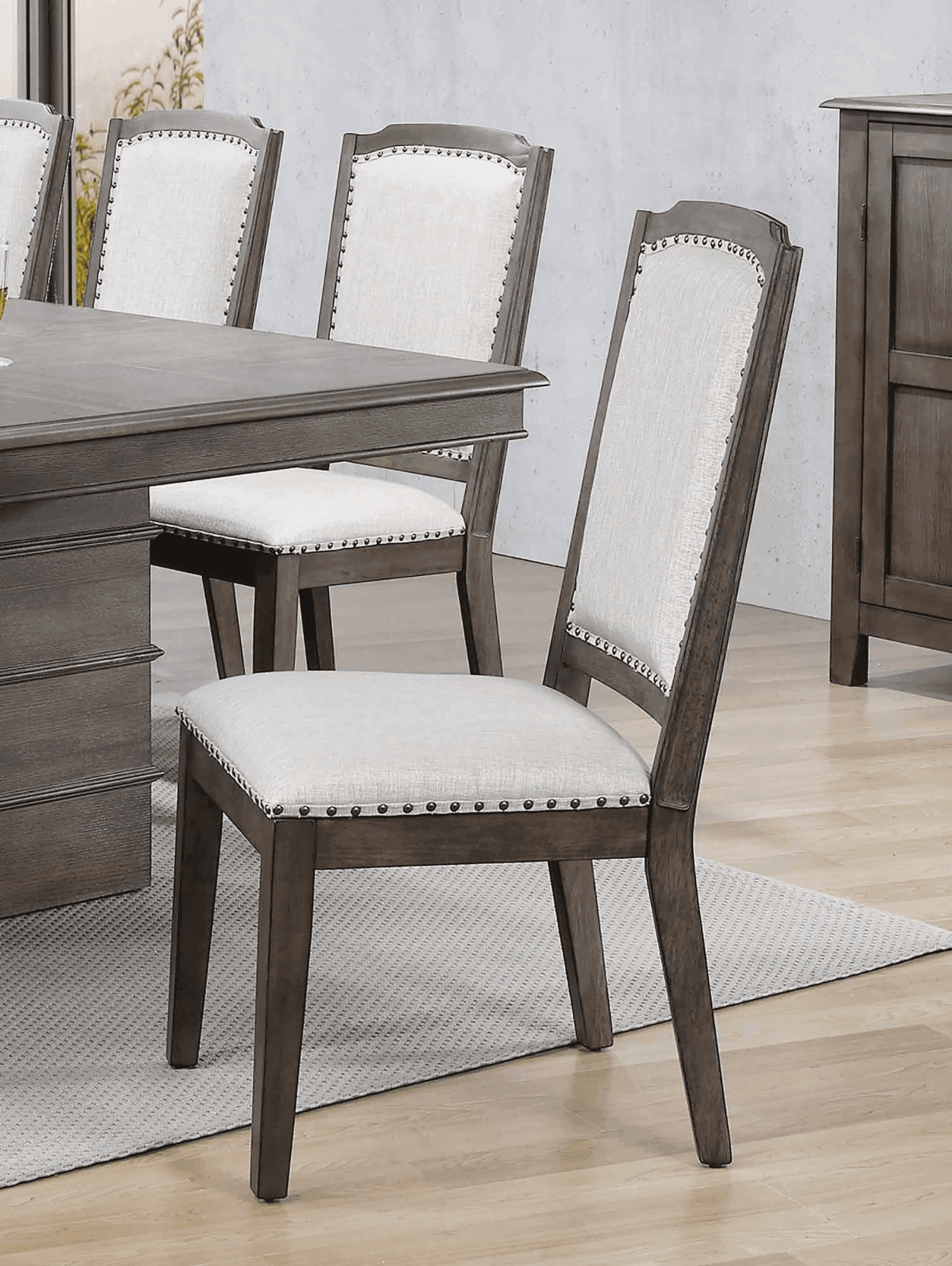 Sunset Trading Cali Upholstered Dining Chair with Nailheads | Set of 2 Sunset Trading