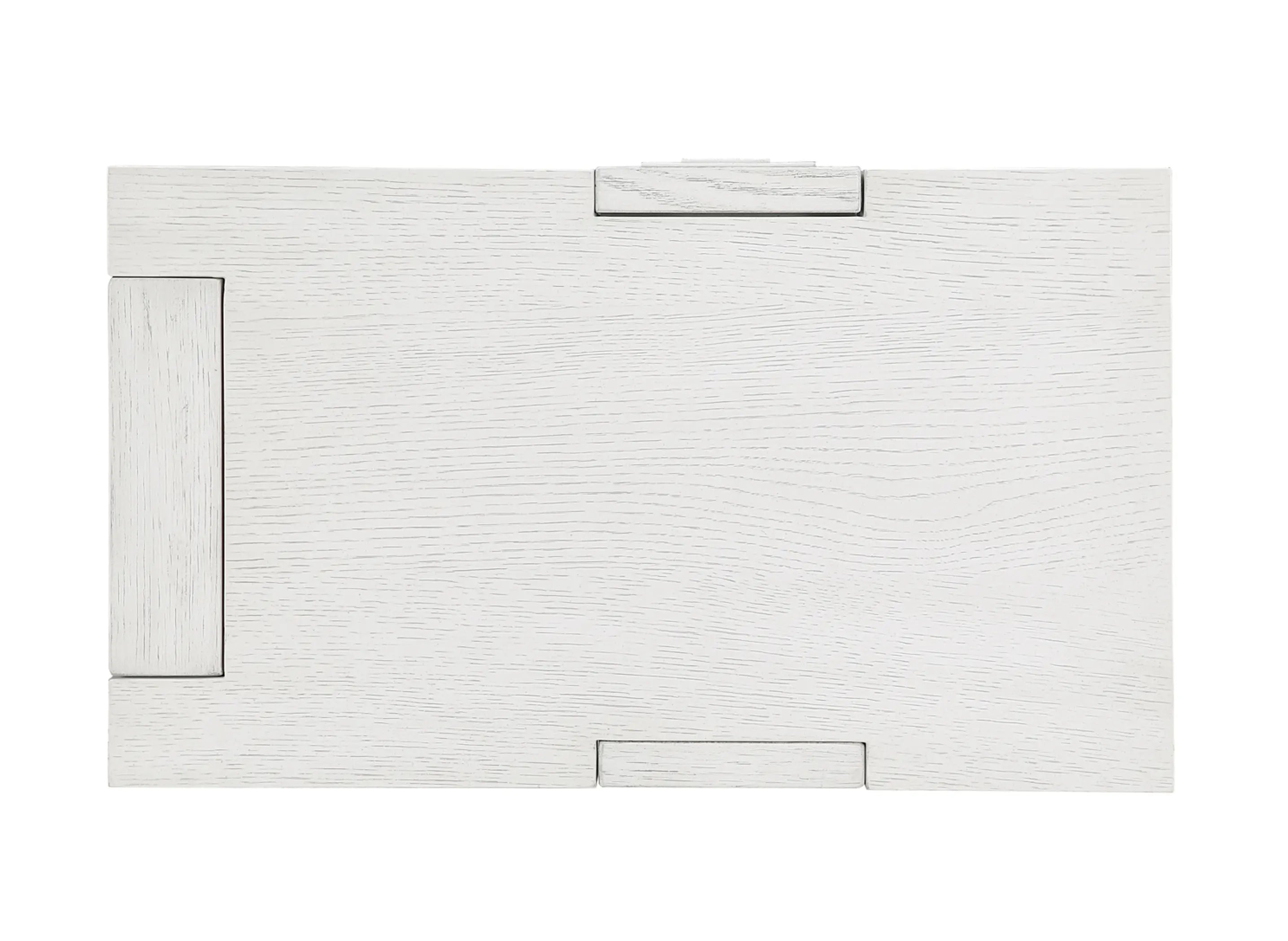 Sunset Trading Dover Chairside 14" Slim Rectangular Side End Table with Storage Shelves | Cerused White Oak Wood Sunset Trading