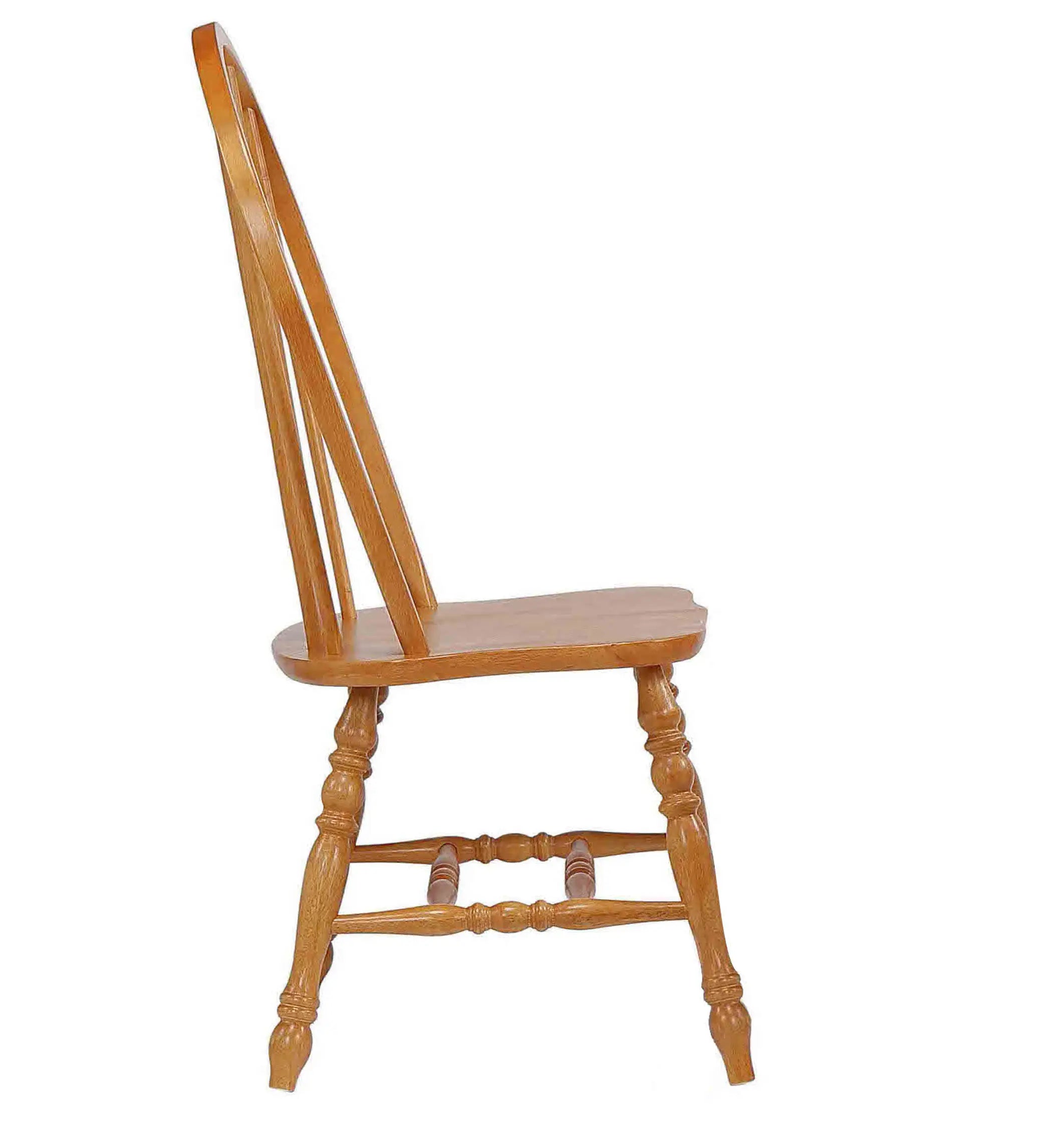 Sunset Trading Oak Selections Keyhole Windsor Dining Side Chairs | Light Oak Solid Wood | Set of 2 | Fully Assembled Sunset Trading