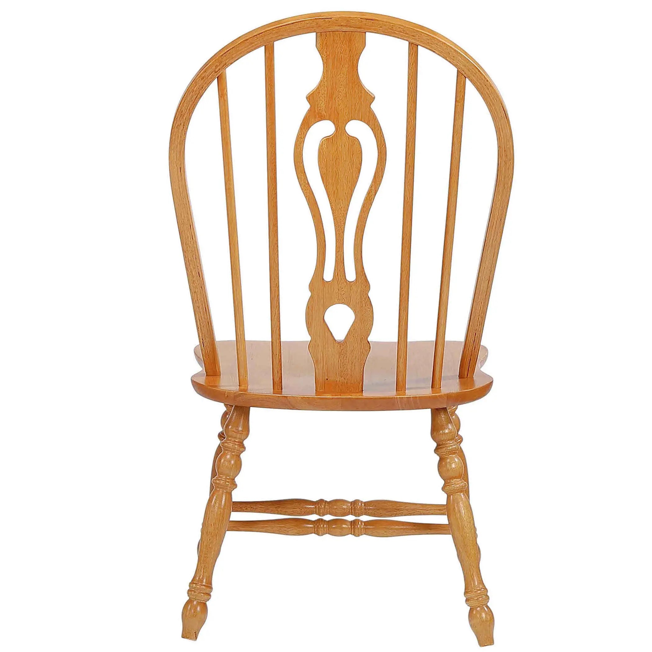 Sunset Trading Oak Selections Keyhole Windsor Dining Side Chairs | Light Oak Solid Wood | Set of 2 | Fully Assembled Sunset Trading