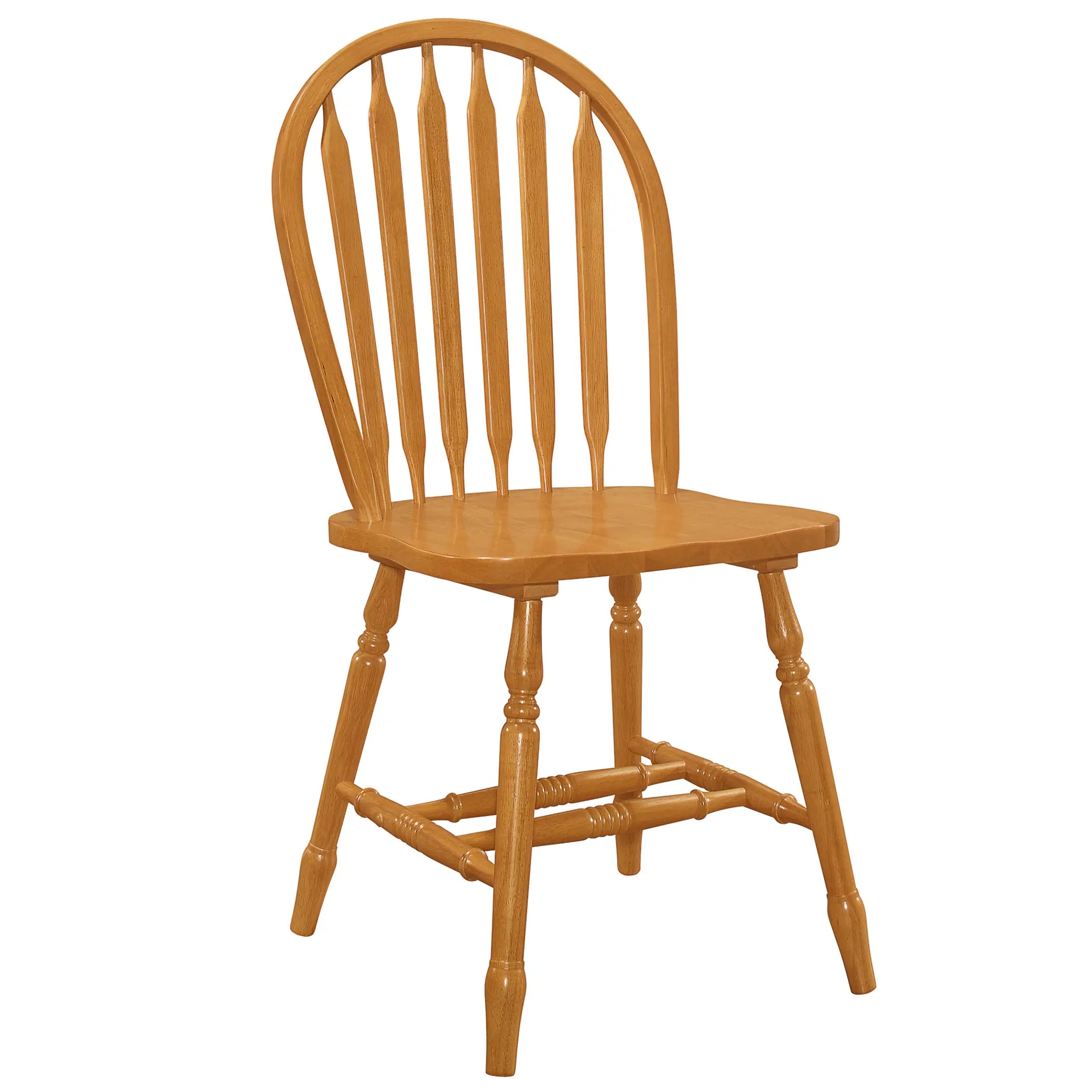 Sunset Trading Oak Selections Windsor Arrowback Dining Chair | Light Oak Finish Solid Wood | Set of 4 Sidechairs Sunset Trading