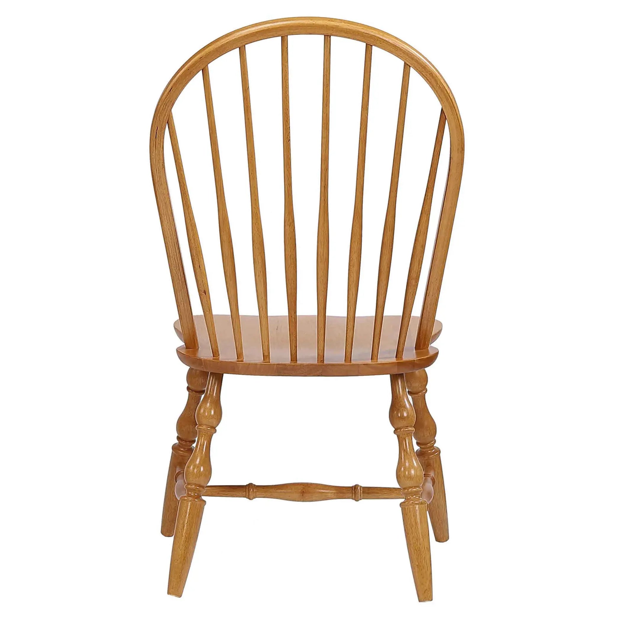 Sunset Trading Oak Selections Windsor Spindleback Dining Chair | Fully Assembled Kitchen Chair | Modern Farmhouse Minimalist Country Cottage | Light Oak | Set of 2 Sunset Trading