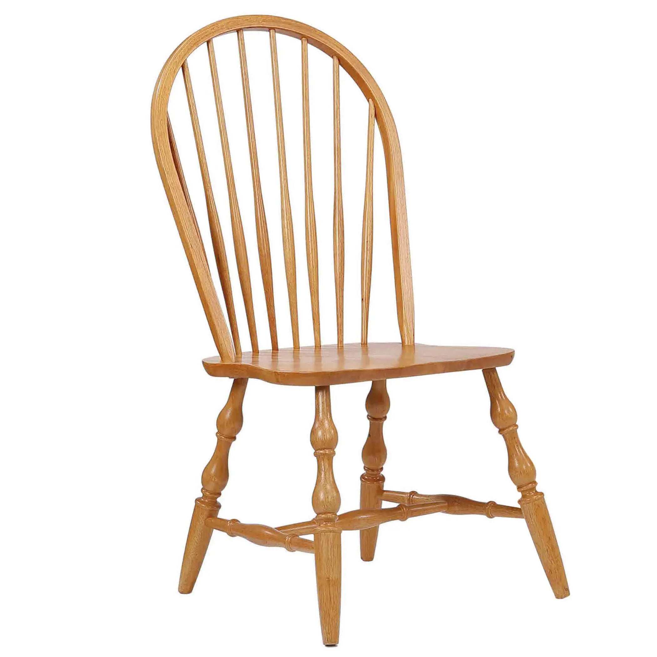 Sunset Trading Oak Selections Windsor Spindleback Dining Chair | Fully Assembled Kitchen Chair | Modern Farmhouse Minimalist Country Cottage | Light Oak | Set of 2 Sunset Trading
