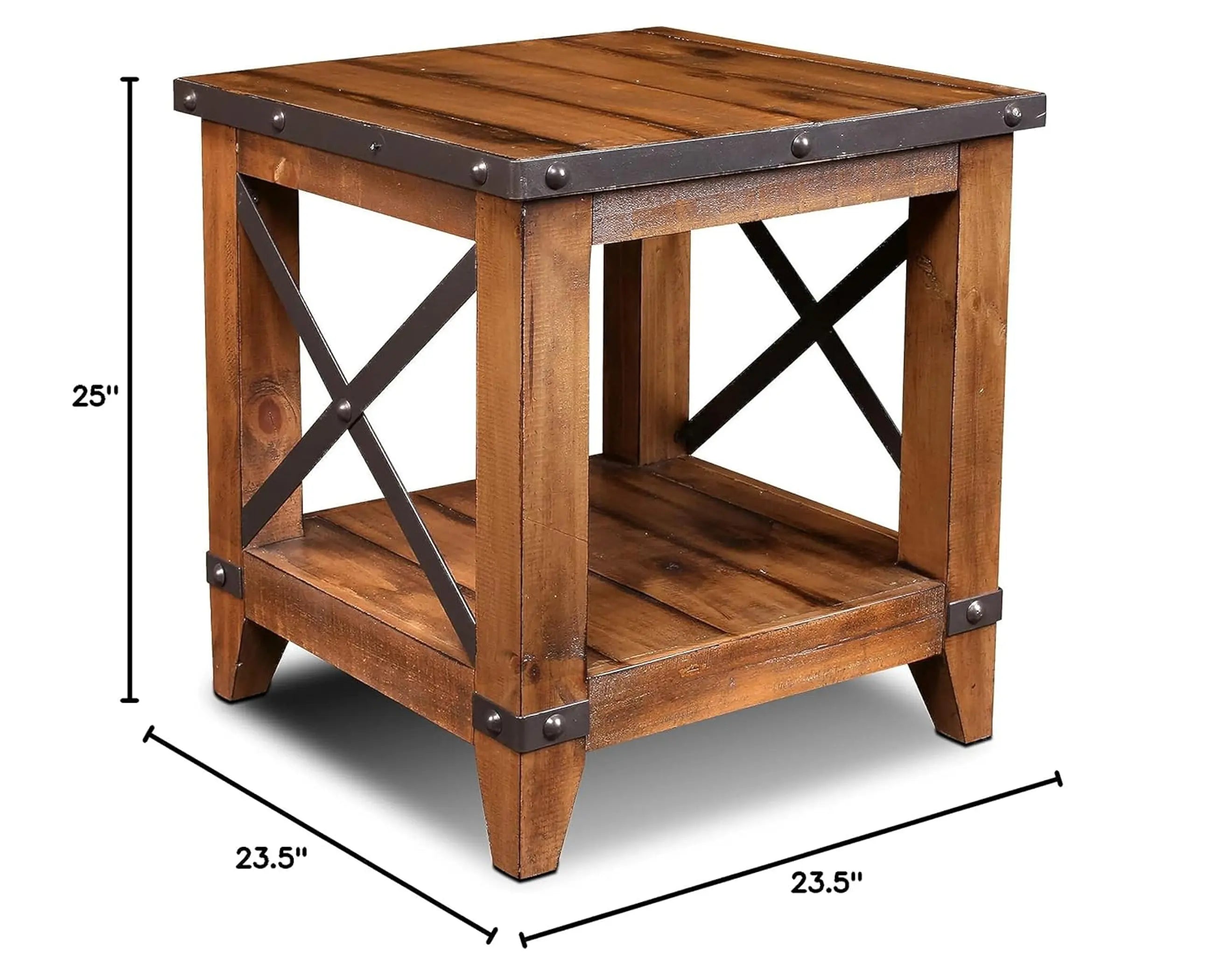 Sunset Trading Rustic City End Table with Shelf Sunset Trading