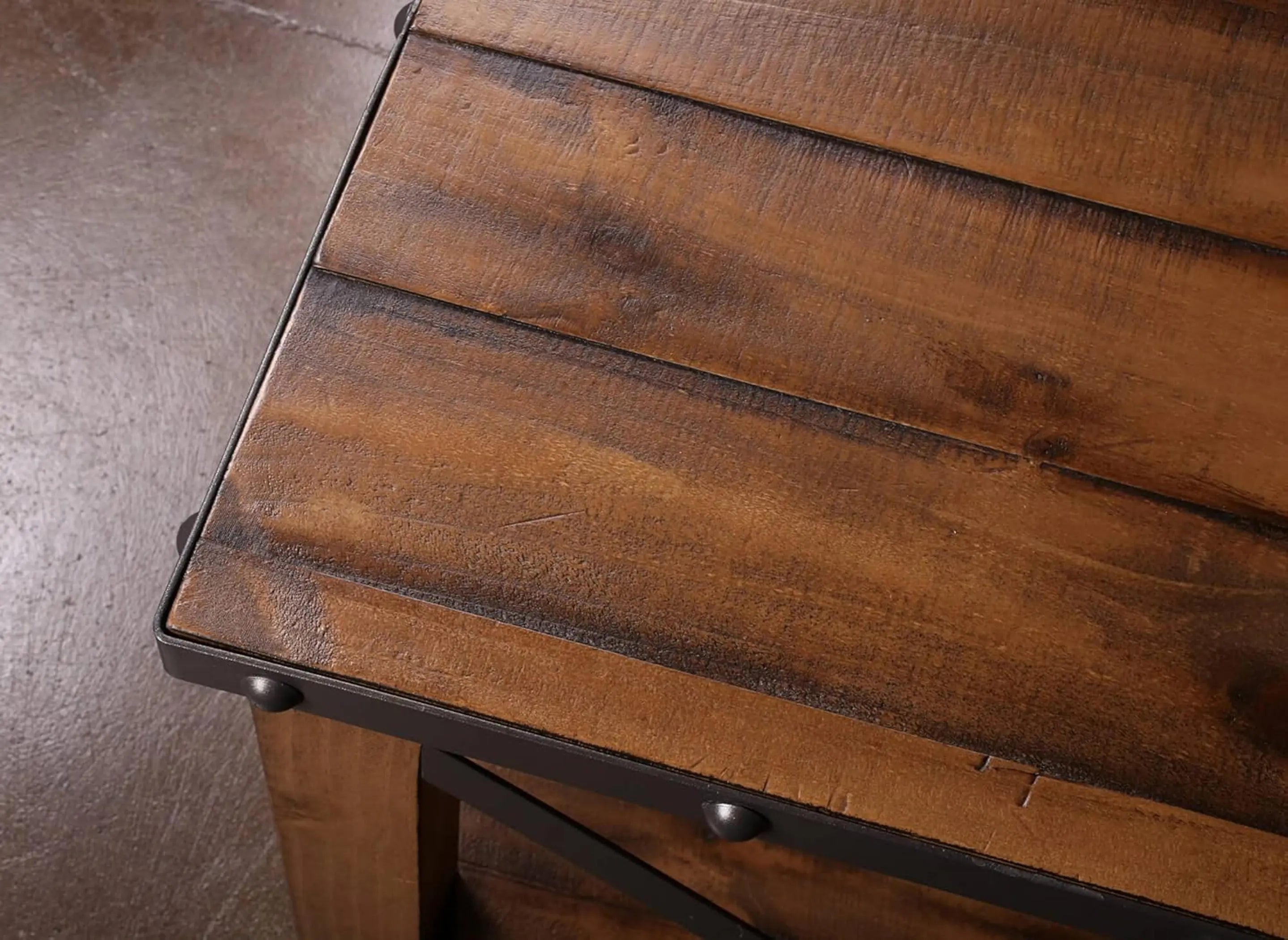 Sunset Trading Rustic City End Table with Shelf Sunset Trading
