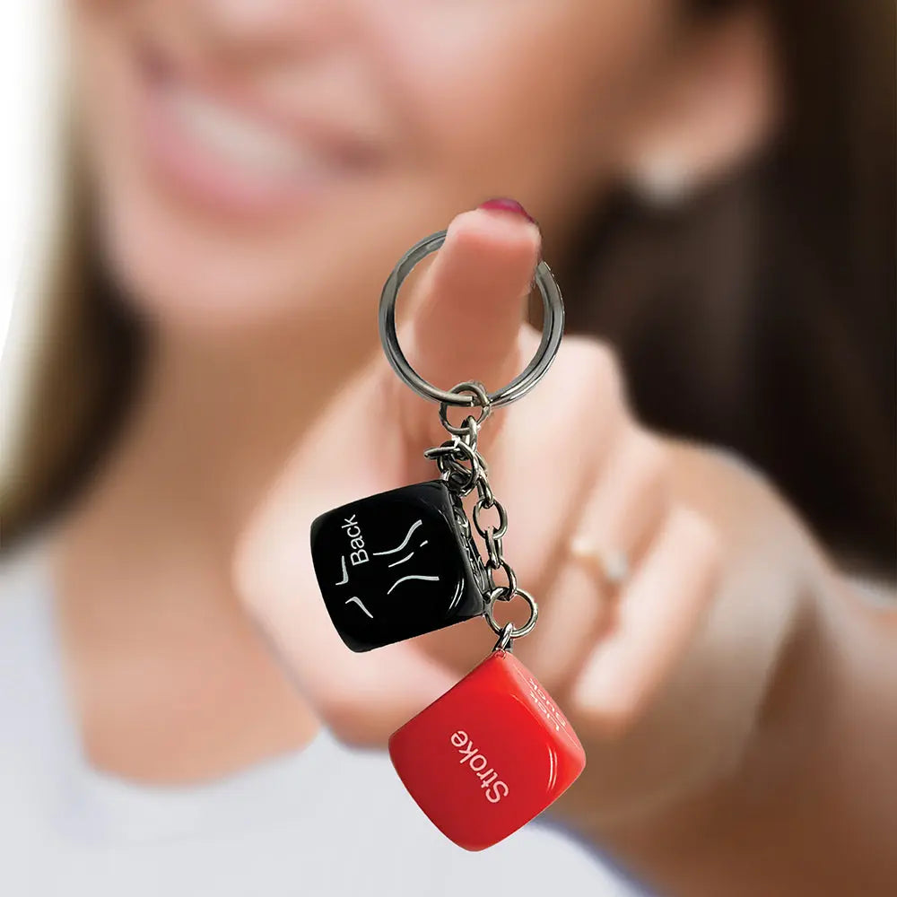 Super Fun Key Chain Sex Dice Little Genie