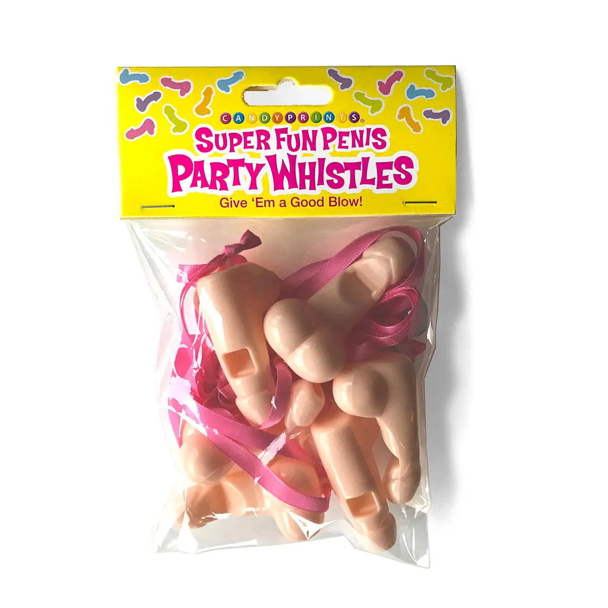 Super Fun Penis Party Whistles 6ct - GreatEagleInc