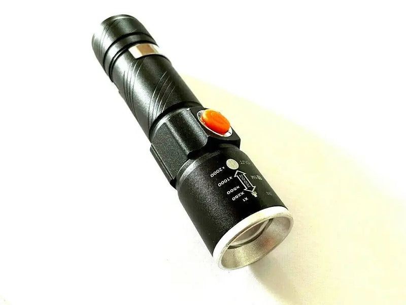 Super Ultra Bright Led USB Rechargeable Flashlight T6061 Zoom W/clip Hashir Products