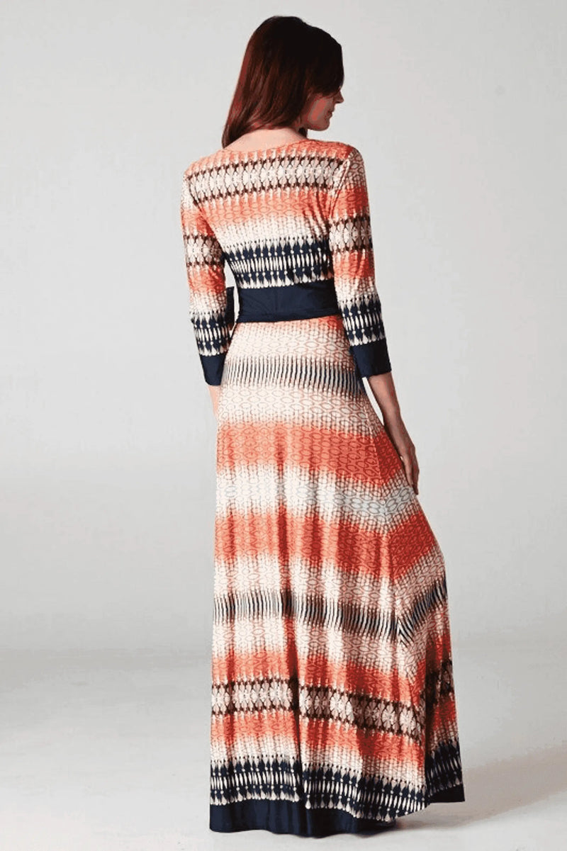 Surplus Coral Navy Maxi Dress SurelyMine