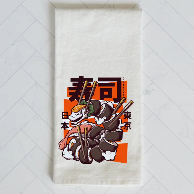 Sushi Dragon Kitchen Towel The 308 Collective