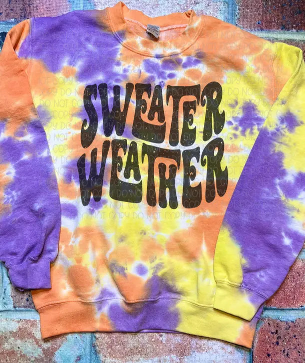 Sweater Weather Tie Dye Sweatshirt The Blended Owl