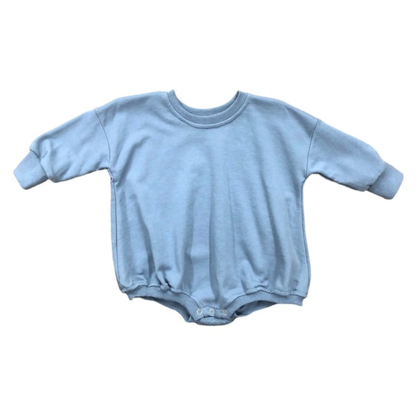 Sweatshirt Bubble Romper (Blue) Melina & Me