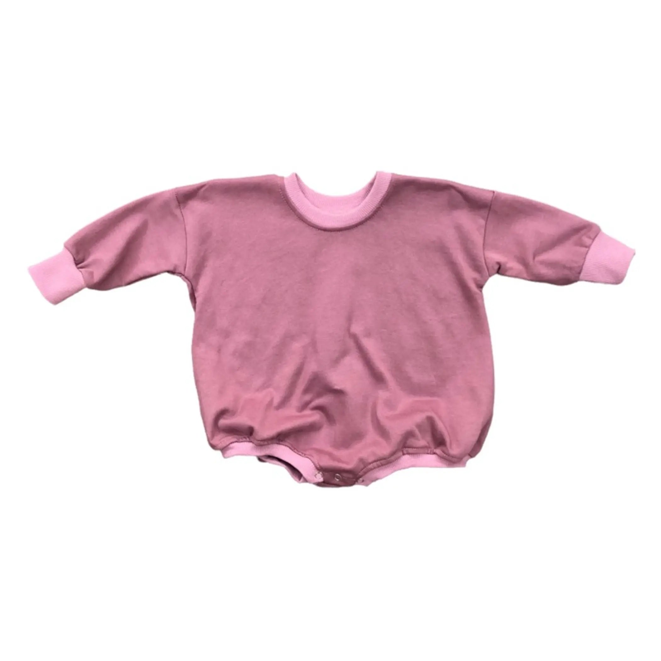 Sweatshirt Bubble Romper (Mauve) Melina & Me