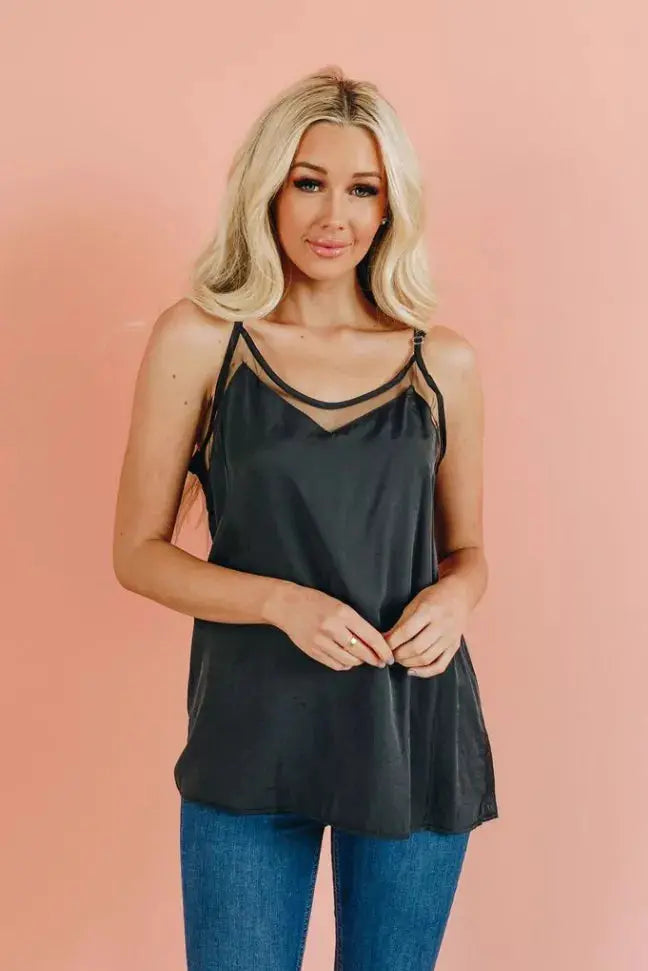 Sweet Fling Mesh Tank Top Stay Warm in Style