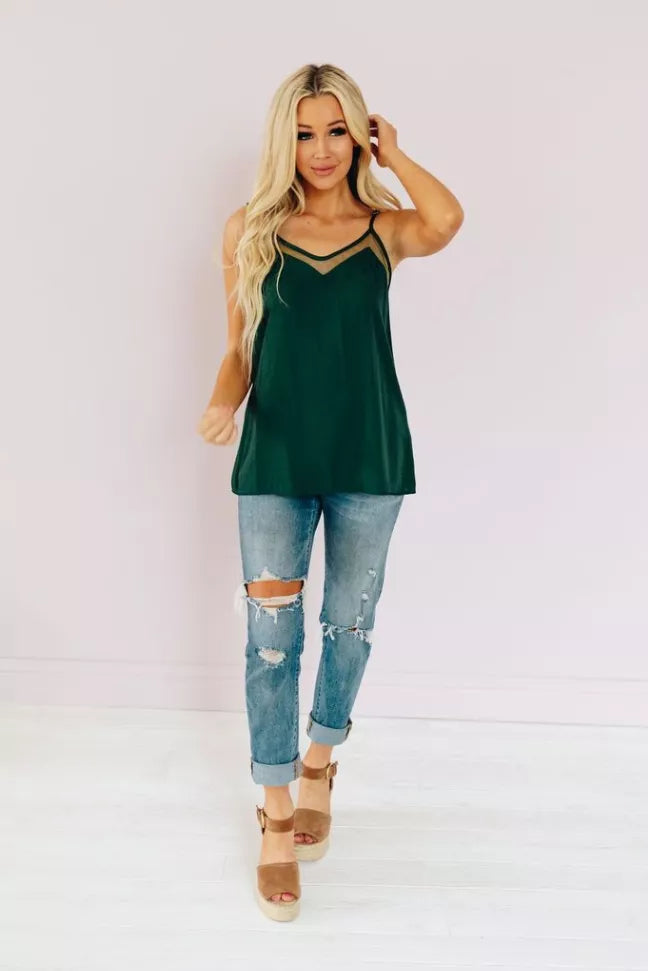 Sweet Fling Mesh Tank Top Stay Warm in Style