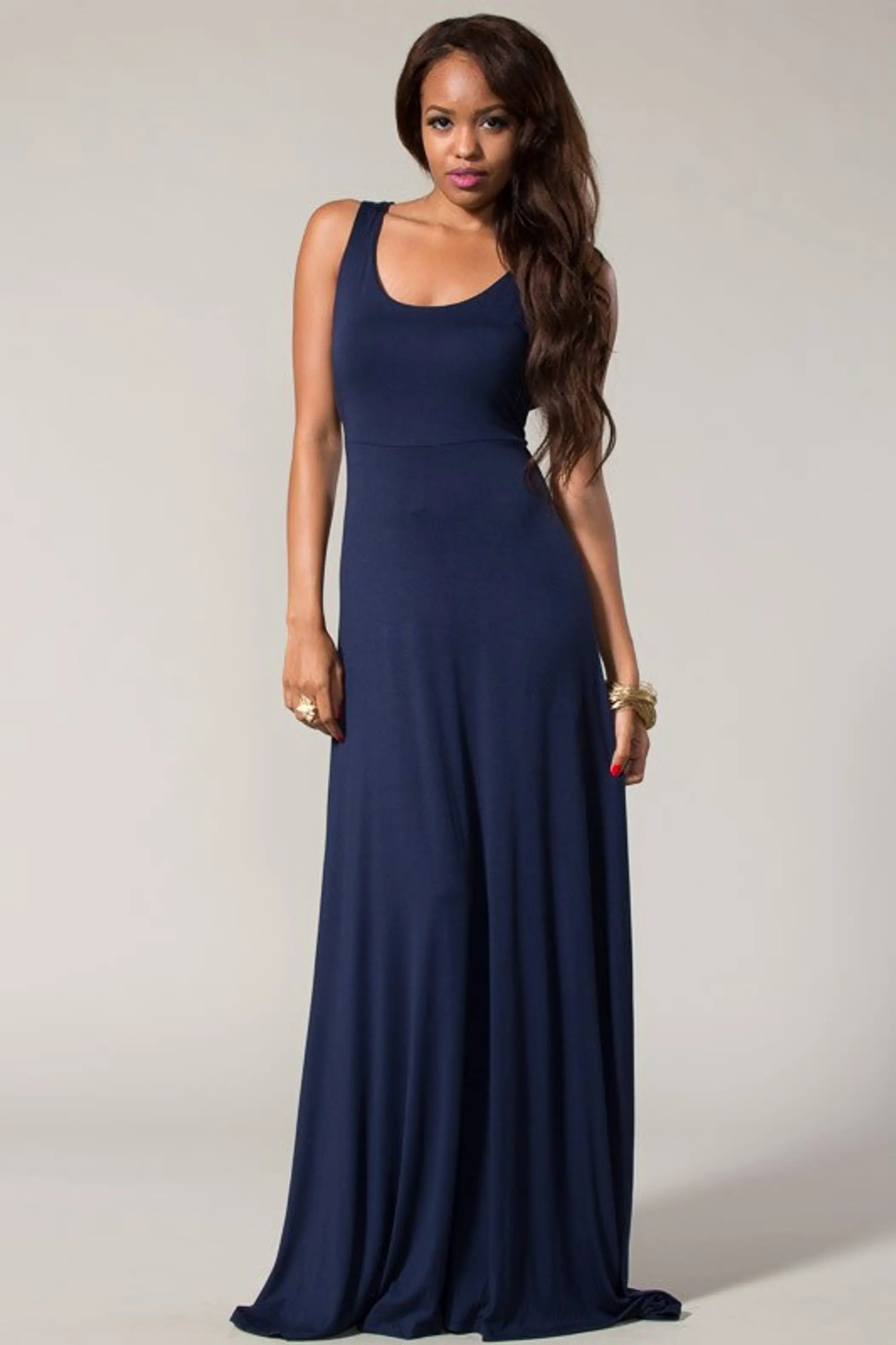 Sweet Heart Maxi Dress Blue SurelyMine