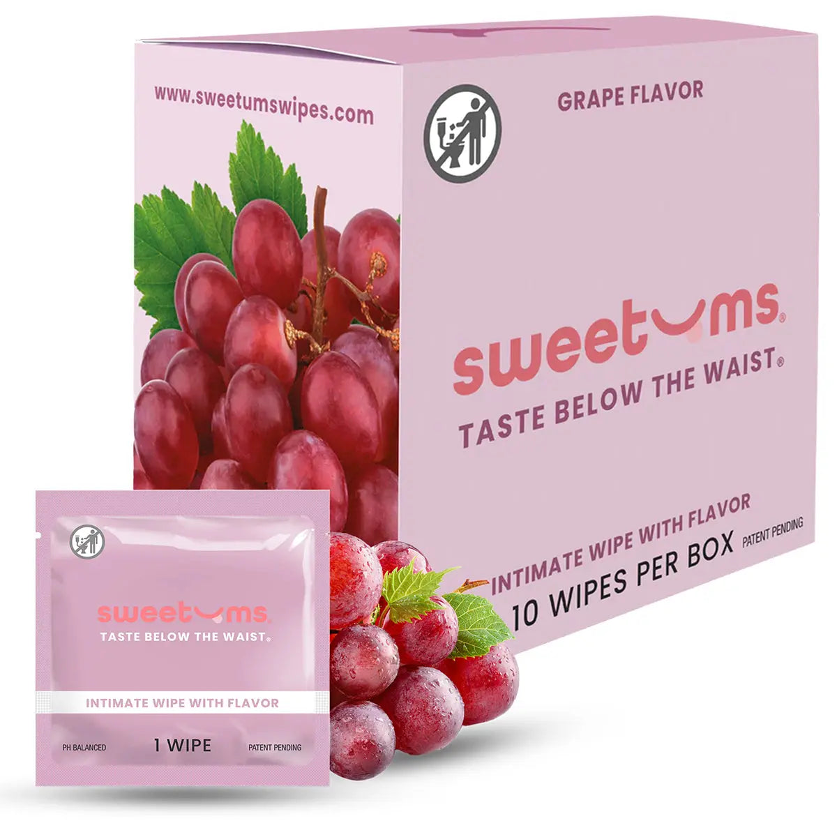 Sweetums Intimate Wipes Grape Flavor Sweetums