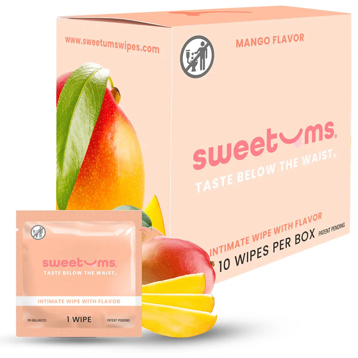 Sweetums Intimate Wipes Mango Flavor Sweetums