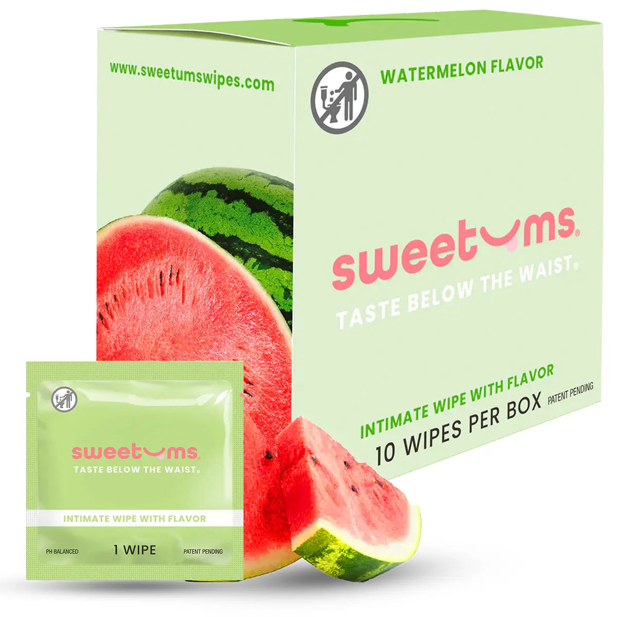 Sweetums Intimate Wipes Watermelon Flavor Sweetums