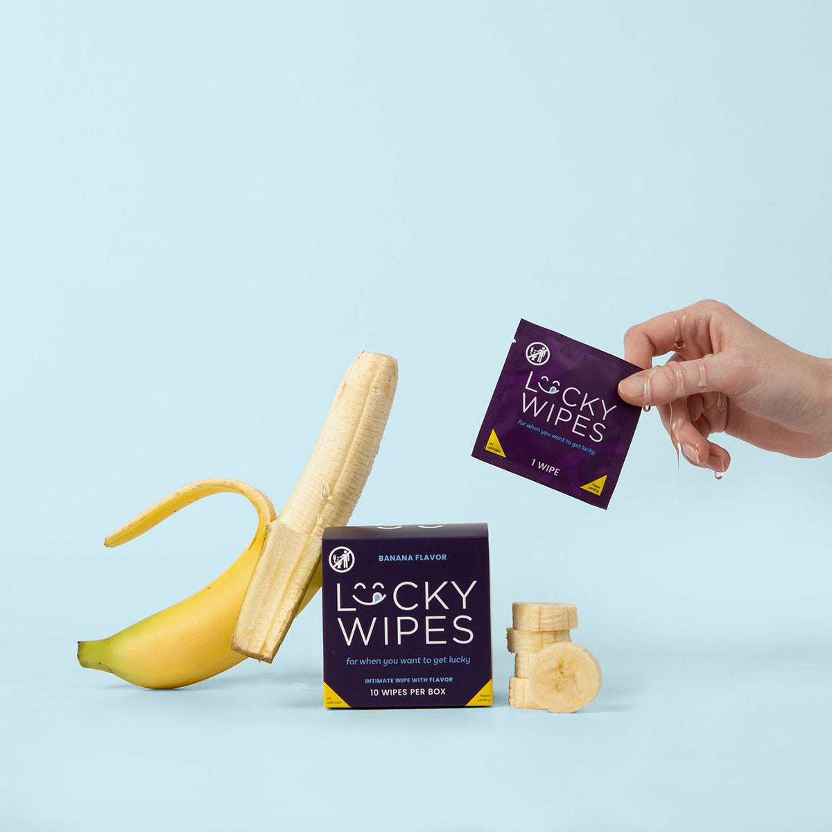 Sweetums Lucky Wipes Banana Flavor 10-Pack Sweetums