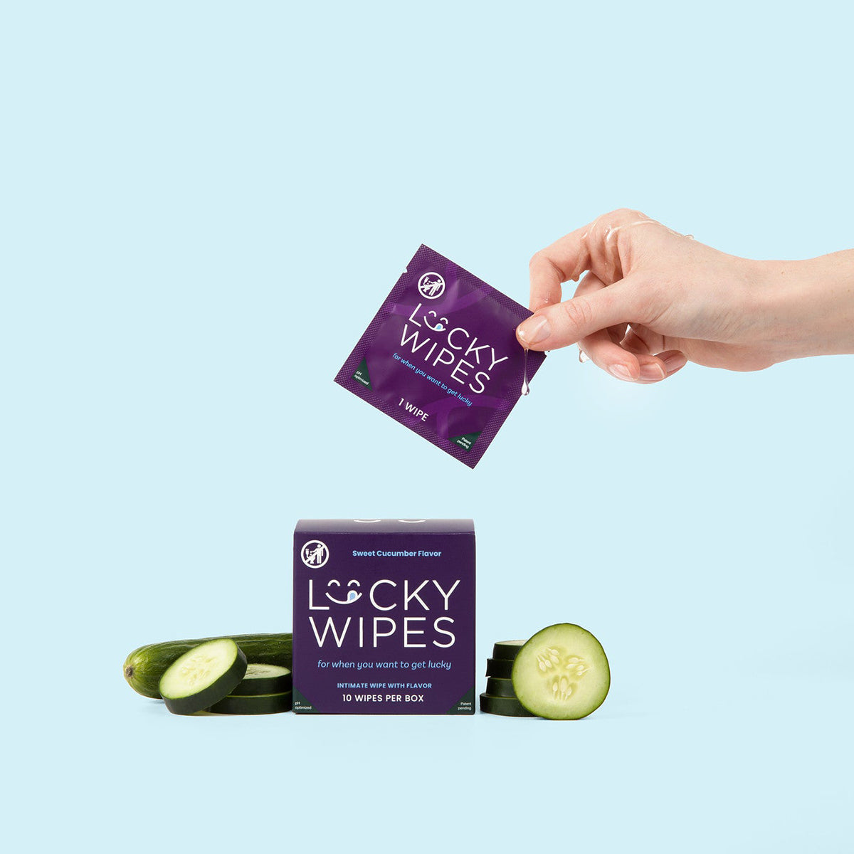 Sweetums Lucky Wipes Cucumber Flavor 10-Pack Sweetums