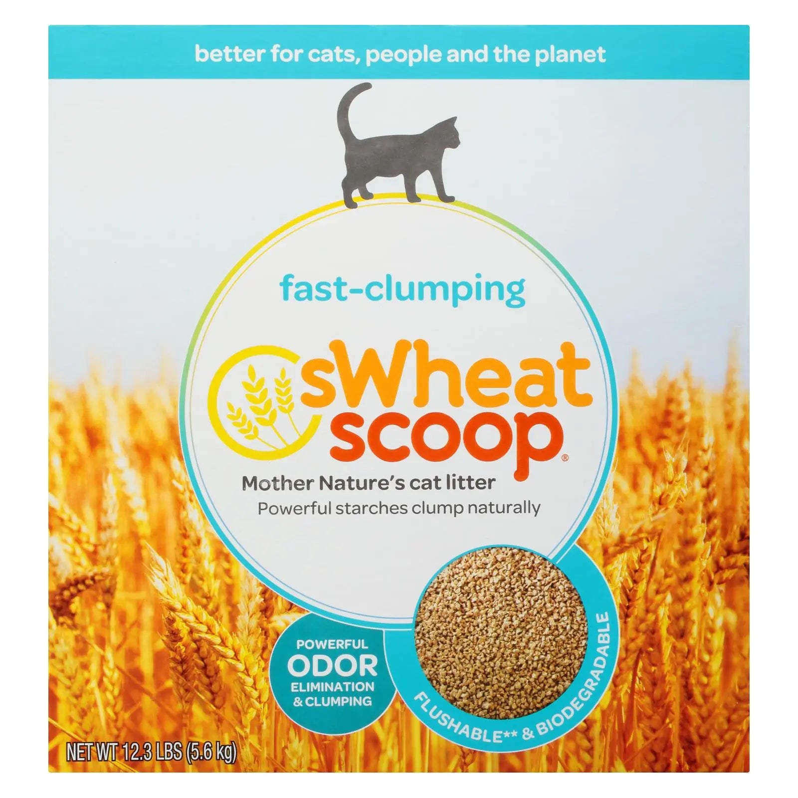 Swheat Scoop - Cat Litter Fast Clump Box - Case Of 3-12.3 Lb Swheat Scoop