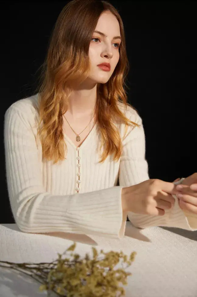 Sylphide | Pearl Cashmere Sweater Fangyan