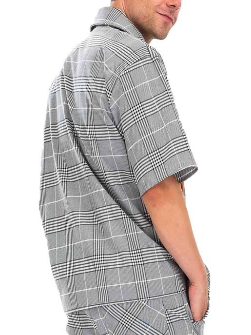 TAPED PLAID ZIP UP SHIRT WEIV
