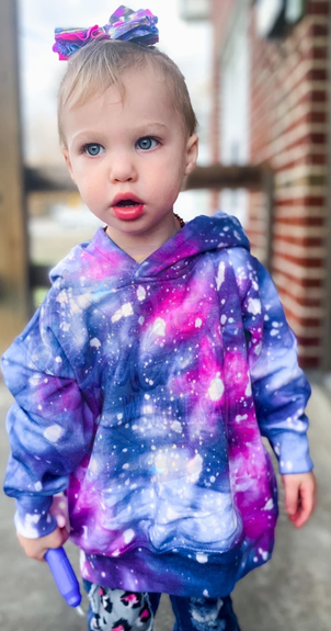 TODDLER/YOUTH: Galaxy Ice Dyed Tie Dye The Blended Owl