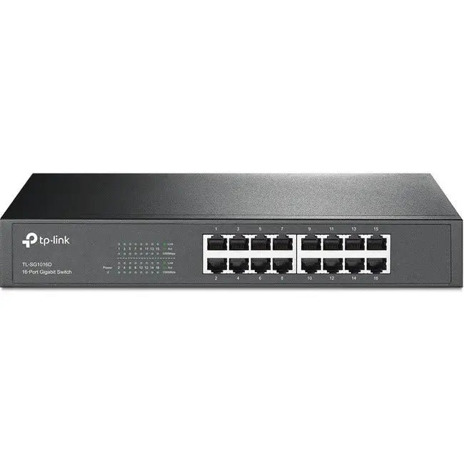 TP-LINK TL-SG1016D 10/100/1000Mbps 16-Port Gigabit 13-inch Rackmountable Switch, 32Gbps Capacity TP-LINK Technologies Co., Ltd