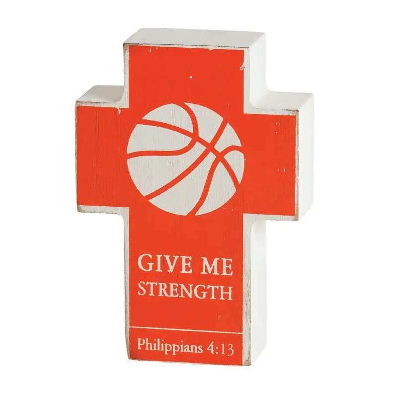 TTOP CRS BASKETBALL GIVE ME MDF WHT 4"H Dicksons Inc